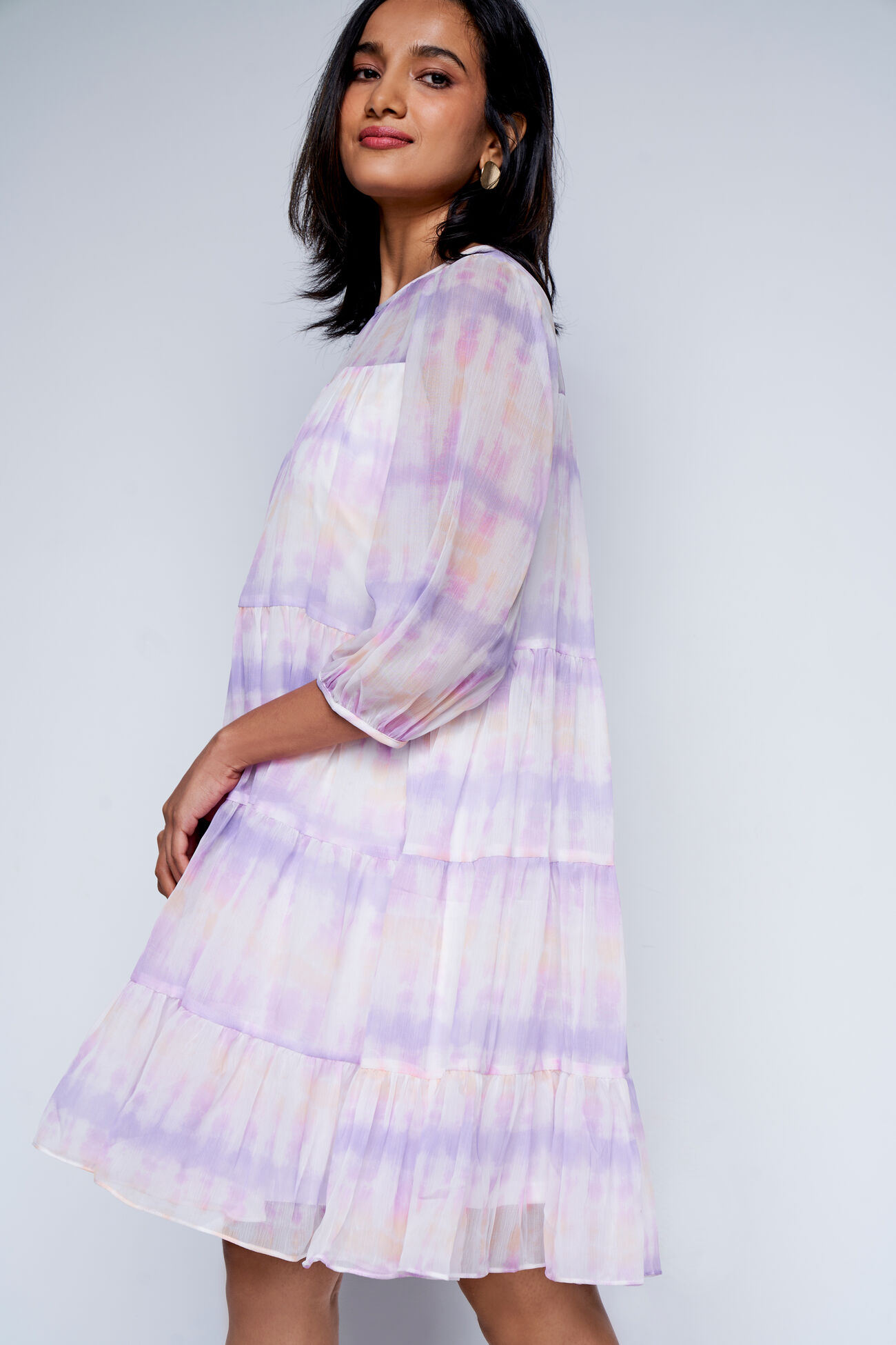 Tie-Dye Purple Dress, Purple, image 5